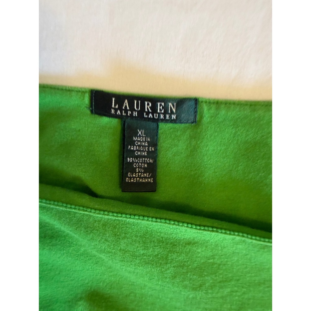 Lauren Ralph Lauren Green Square Neck 3/4 Sleeve Knit Top XL Preppy Capsule - Picture 3 of 8